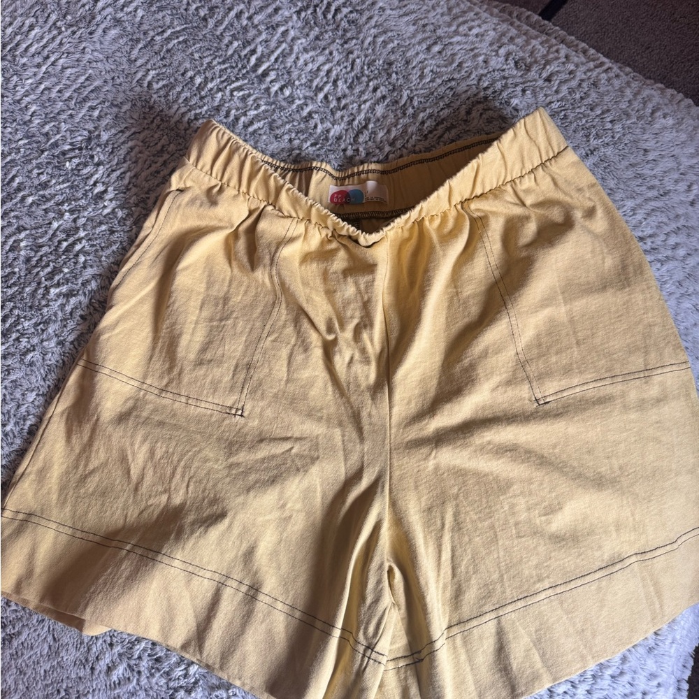 Free People 2 pair - Yellow and Cream Shorts with Adjustable Waist